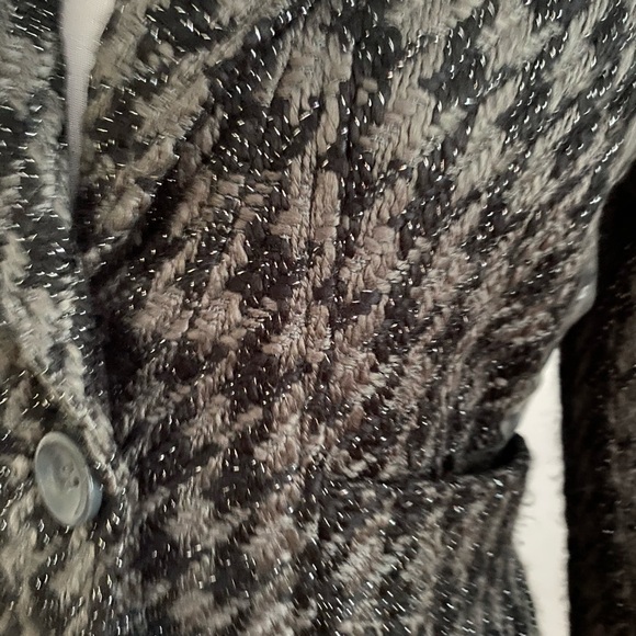 NWT DKNY Jeans Gray Black Plaid Jacket Size XS - Picture 3 of 11